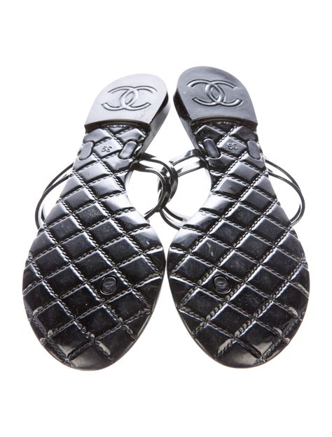 chanel camellia jelly sandals replica|chanel camellia slide sandals.